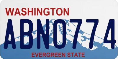 WA license plate ABN0774