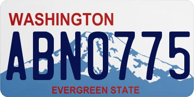 WA license plate ABN0775