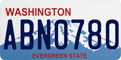 WA license plate ABN0780