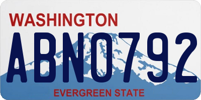 WA license plate ABN0792