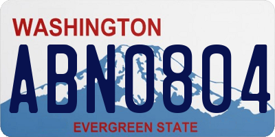 WA license plate ABN0804