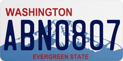 WA license plate ABN0807