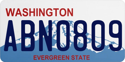 WA license plate ABN0809