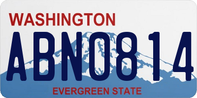 WA license plate ABN0814