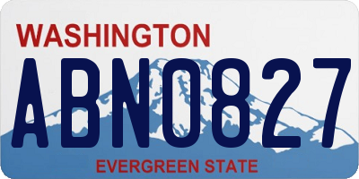 WA license plate ABN0827