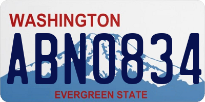 WA license plate ABN0834