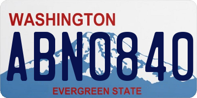 WA license plate ABN0840