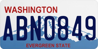 WA license plate ABN0849