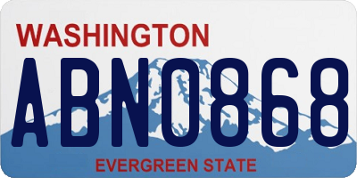 WA license plate ABN0868