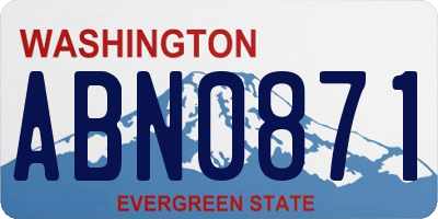 WA license plate ABN0871