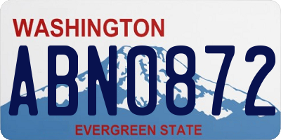 WA license plate ABN0872