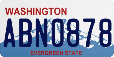 WA license plate ABN0878