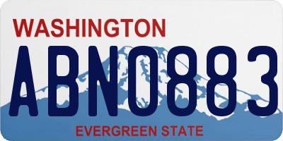 WA license plate ABN0883