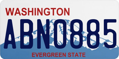WA license plate ABN0885