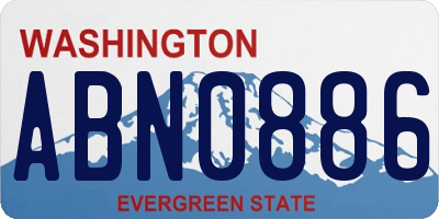 WA license plate ABN0886