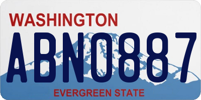 WA license plate ABN0887
