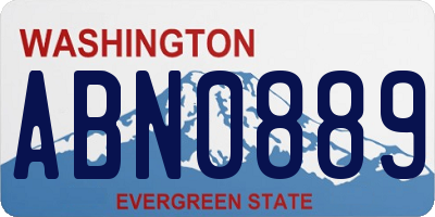 WA license plate ABN0889