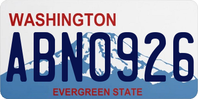 WA license plate ABN0926