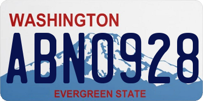 WA license plate ABN0928