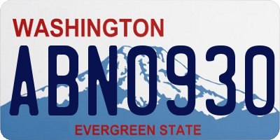 WA license plate ABN0930