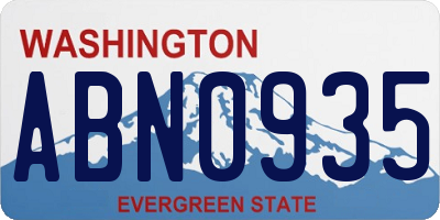 WA license plate ABN0935
