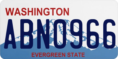 WA license plate ABN0966