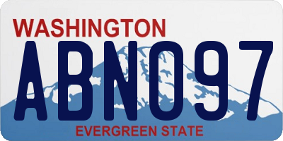 WA license plate ABN097