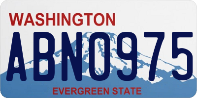 WA license plate ABN0975