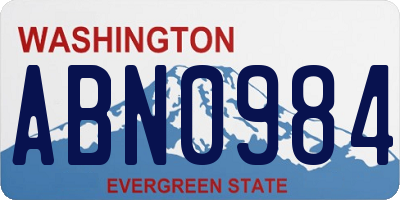 WA license plate ABN0984