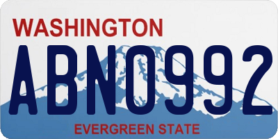 WA license plate ABN0992