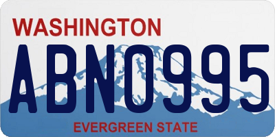 WA license plate ABN0995