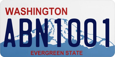 WA license plate ABN1001