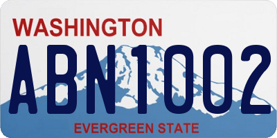 WA license plate ABN1002