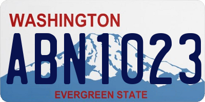 WA license plate ABN1023
