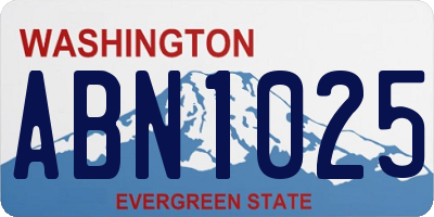 WA license plate ABN1025