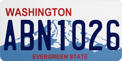 WA license plate ABN1026