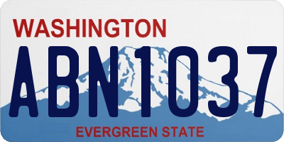WA license plate ABN1037