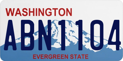 WA license plate ABN1104