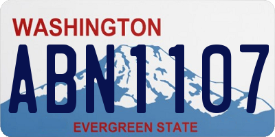 WA license plate ABN1107