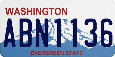 WA license plate ABN1136