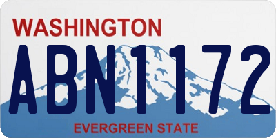 WA license plate ABN1172