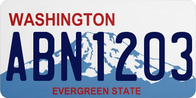 WA license plate ABN1203