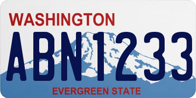 WA license plate ABN1233