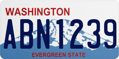 WA license plate ABN1239