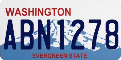WA license plate ABN1278