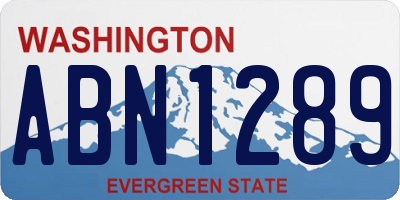 WA license plate ABN1289