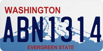WA license plate ABN1314