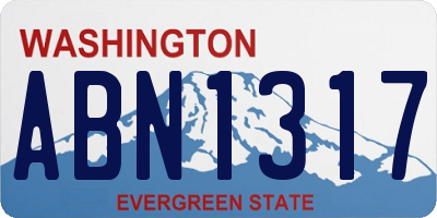 WA license plate ABN1317