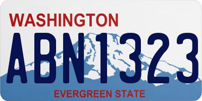 WA license plate ABN1323