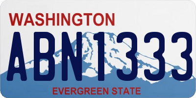 WA license plate ABN1333
